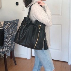 Cole Haan Pebble Leather Tassel Shoulder Bag